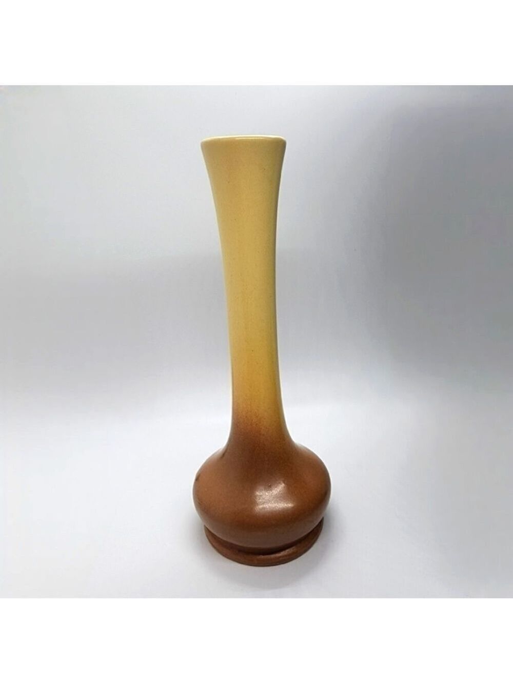 Vintage ombre 8" bud vase stamped 510 earthtones neutral